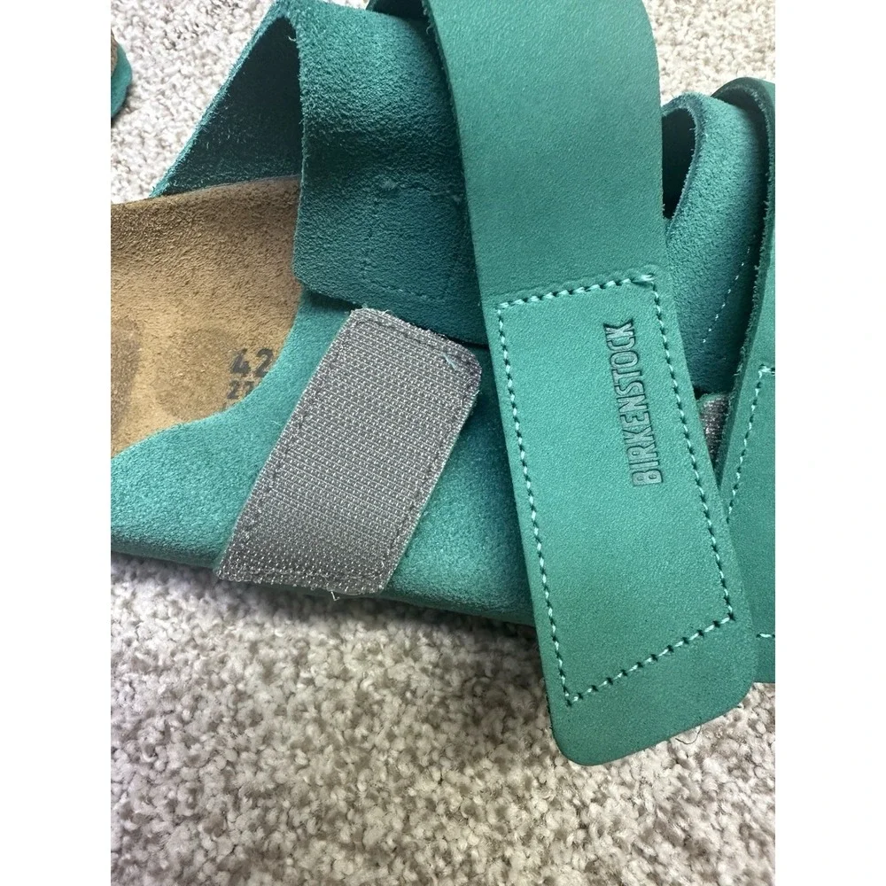 Birkenstock Uji Nubuck Suede Sandals Women 11 Men 9 EU 42 Green Leather NWOB